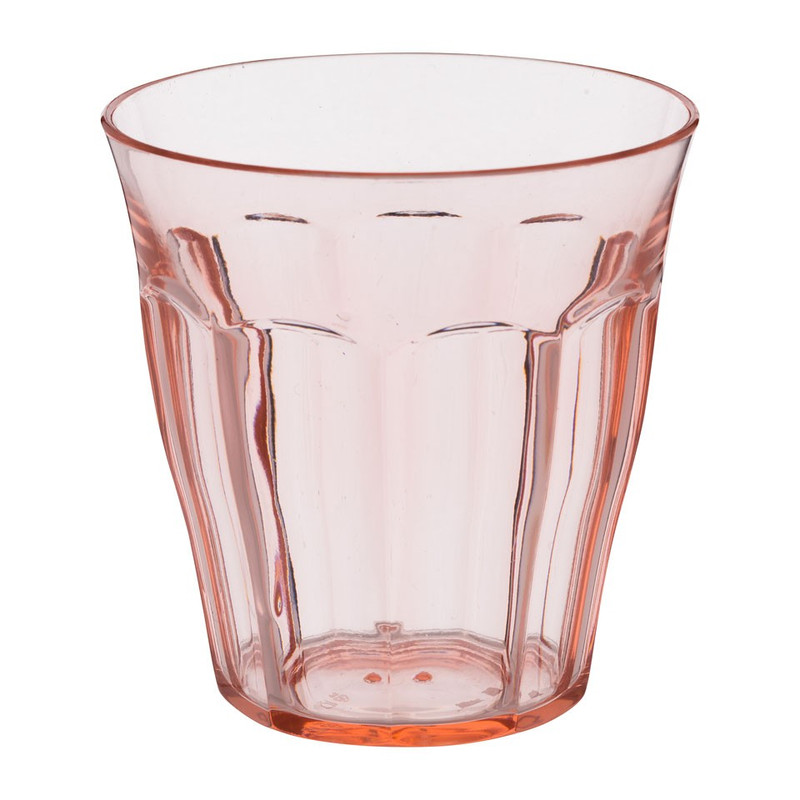 Beker met facetten - 17. 5 cl - lichtroze