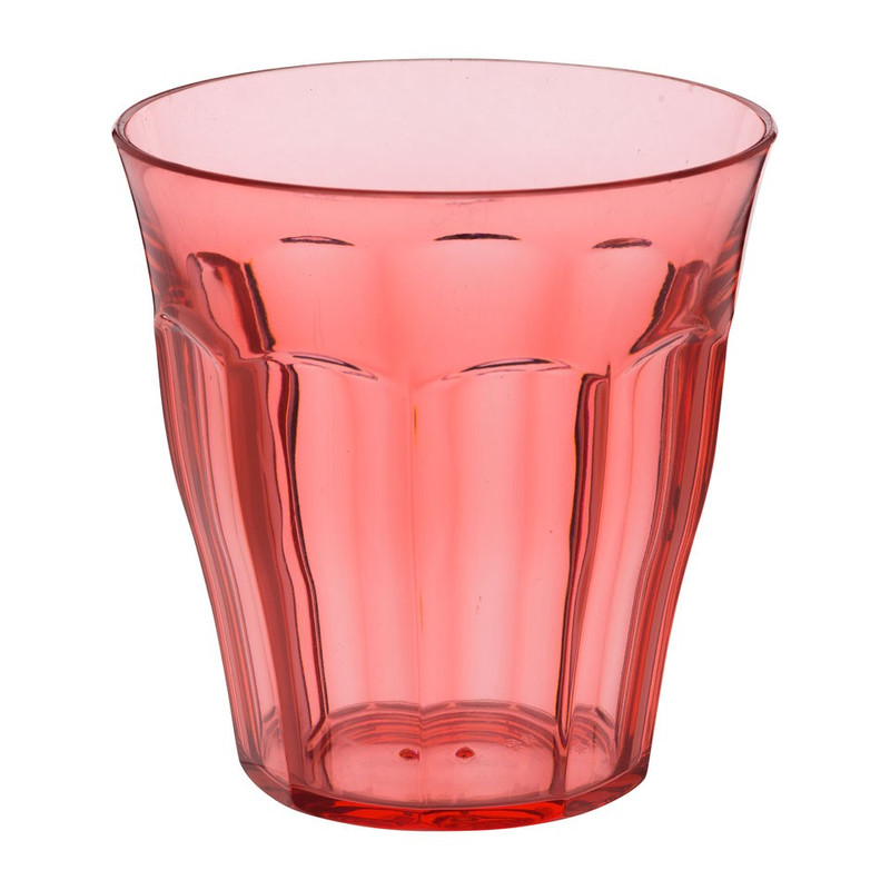 Beker met facetten - 17. 5 cl - roze