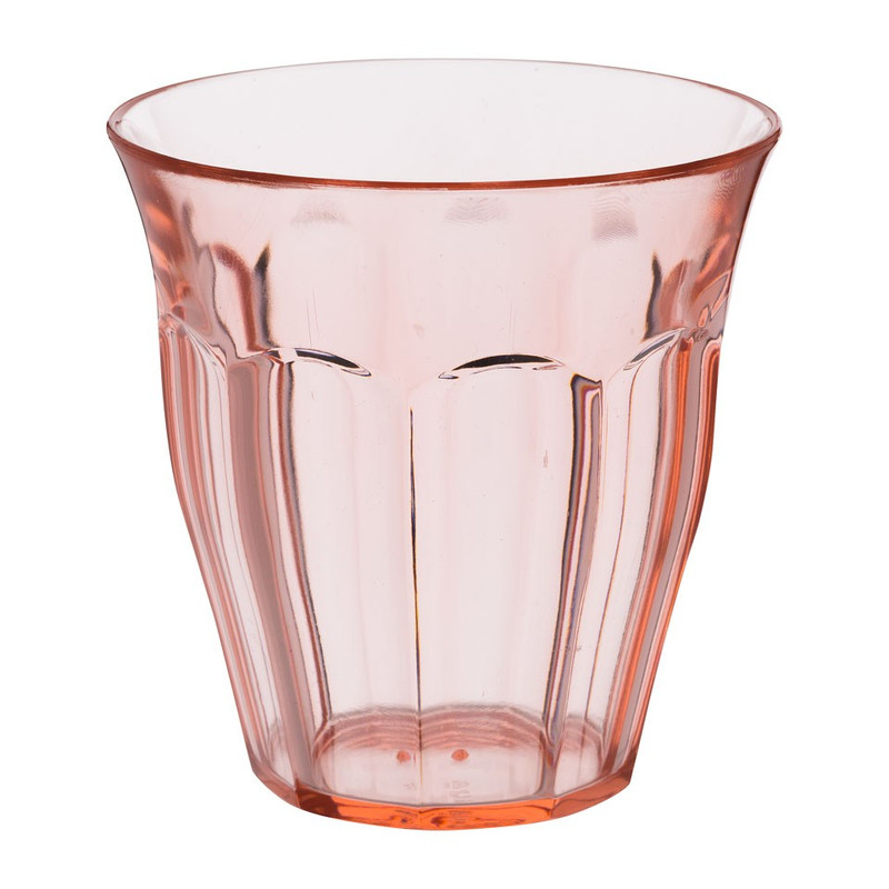 Beker met facetten - 22. 5 cl - lichtroze 
