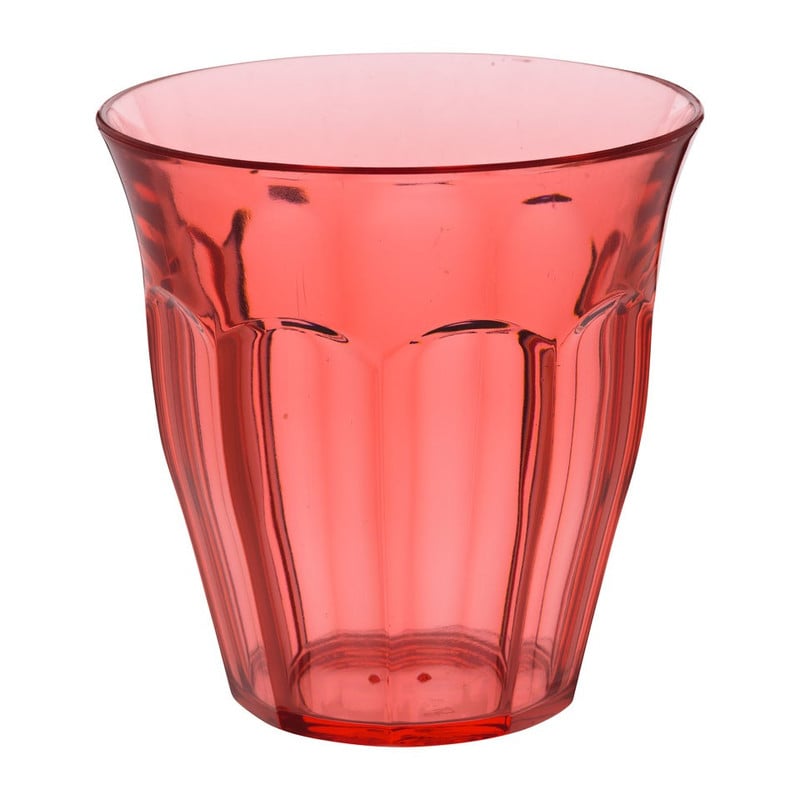 Beker met facetten - 22. 5 cl - roze 