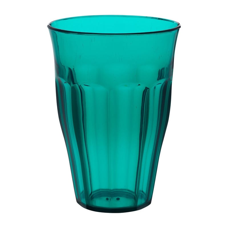 Beker met facetten - 35 cl - aqua 