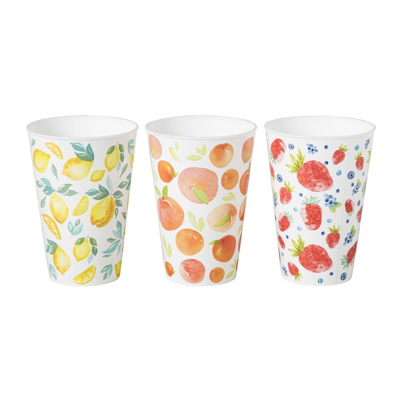 Bekers fruit - set van 3 - 400 ml