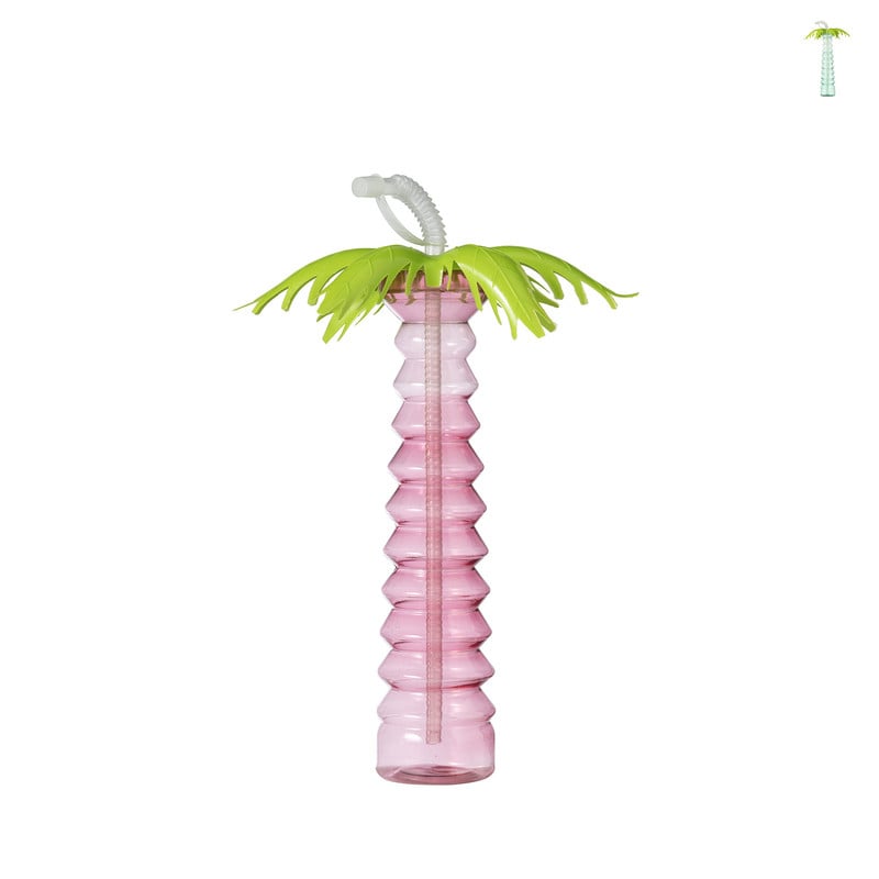 Drinkbeker palmboom - diverse kleuren - 500 ml
