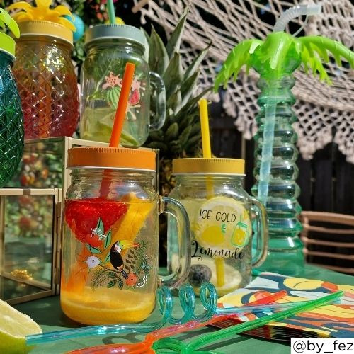 Drinkbeker palmboom - diverse kleuren - 500 ml