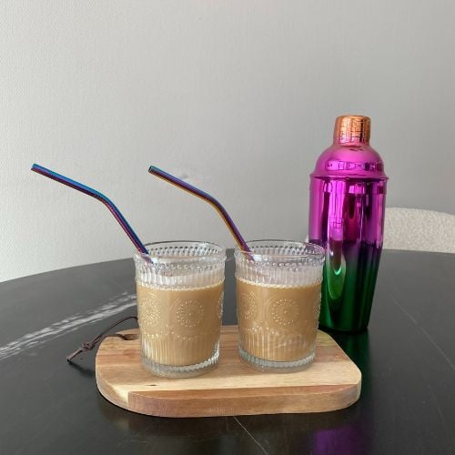 Cocktailshaker - roze/groen - 750 ml 