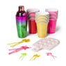 Cocktailshaker - roze/groen - 750 ml 