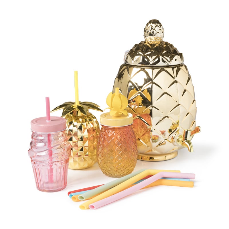 Drinkbeker ananas - goud