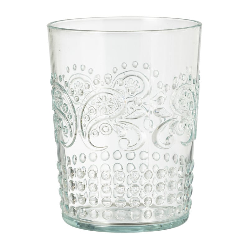 Beker romantic kunststof - helder - 450 ml 