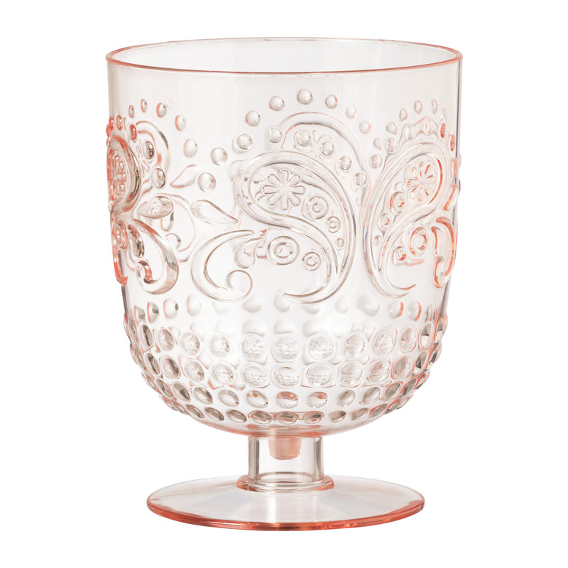 Wijnglas romantic kunststof - rood - 450 ml 