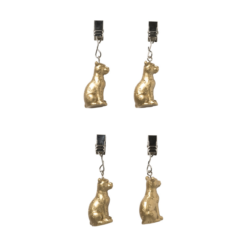 Tafelkleed gewichten panters - goud - set van 4