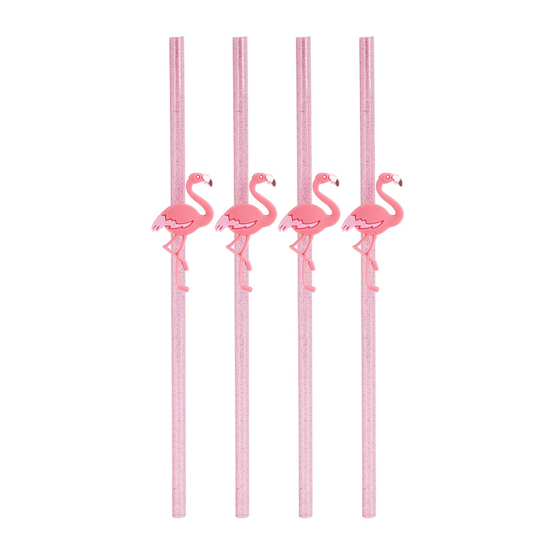 Rietjes flamingo - set van 4
