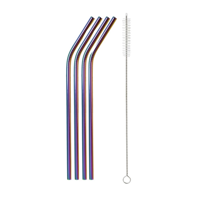 Rietjes RVS - iridescent - set van 4