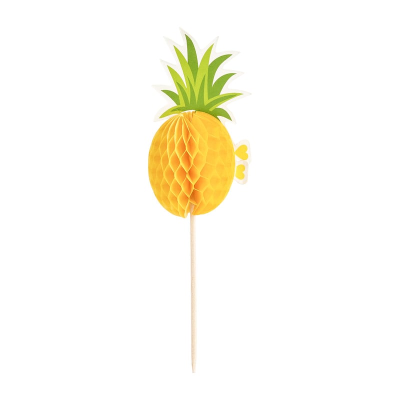 Cocktailprikkers honeycomb ananas - 12 stuks