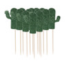 Cocktailprikkers glitter - cactus - 12 stuks