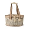 Picknickmand rond - riet - 40x28x20 cm 