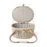 Picknickmand rond - riet - 40x28x20 cm 