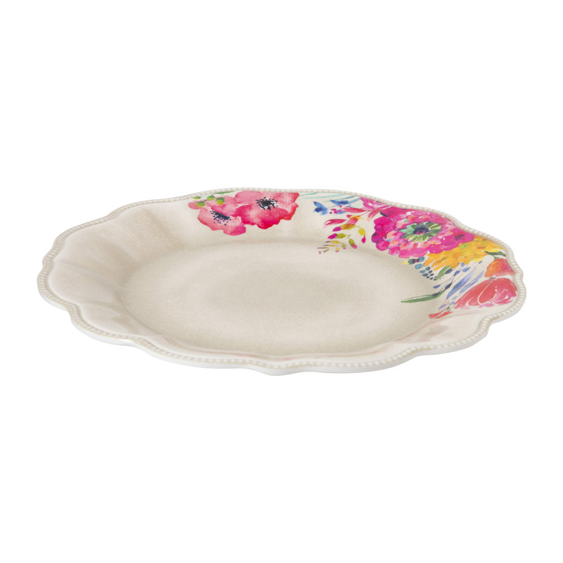 Dinerbord flowers - diverse kleuren - ⌀28 cm 