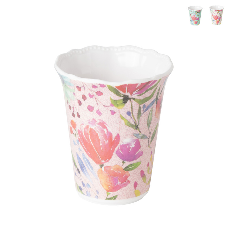 Beker flowers- diverse kleuren - 250 ml
