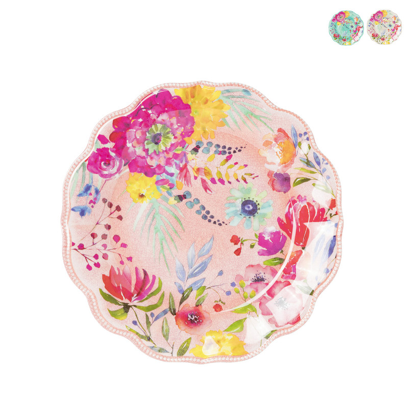 Ontbijtbord flowers - ⌀23 cm 