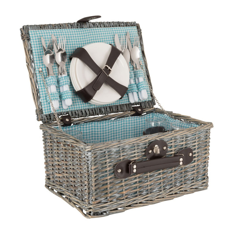 Picknickmand - 4-persoons - blauw