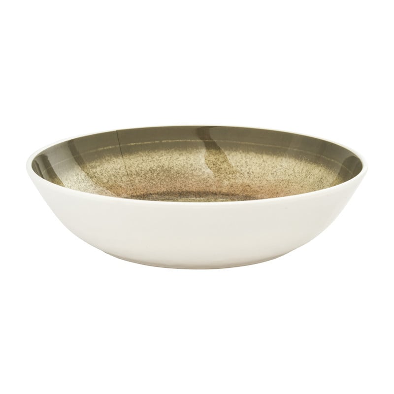 Bord diep Saar - bruin - ø21x5 cm