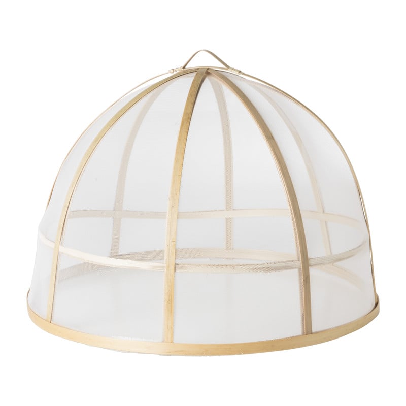 Foodcover bamboe - wit - ⌀35x24 cm