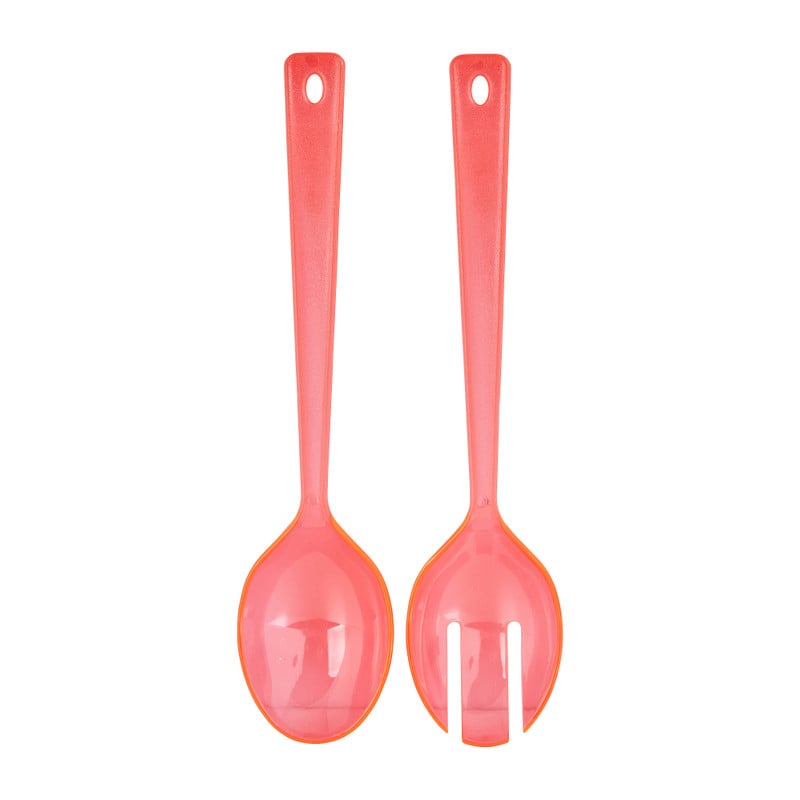 Saladebestek - oranje - set van 2