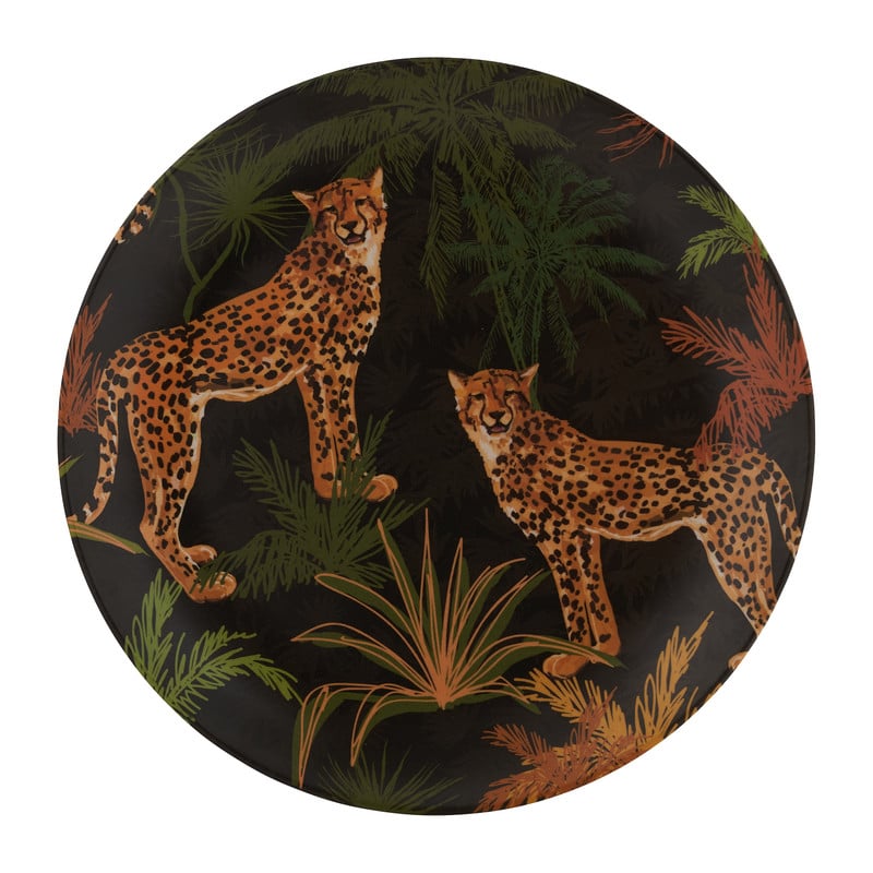 Bord bamboe - panter - ⌀20 cm