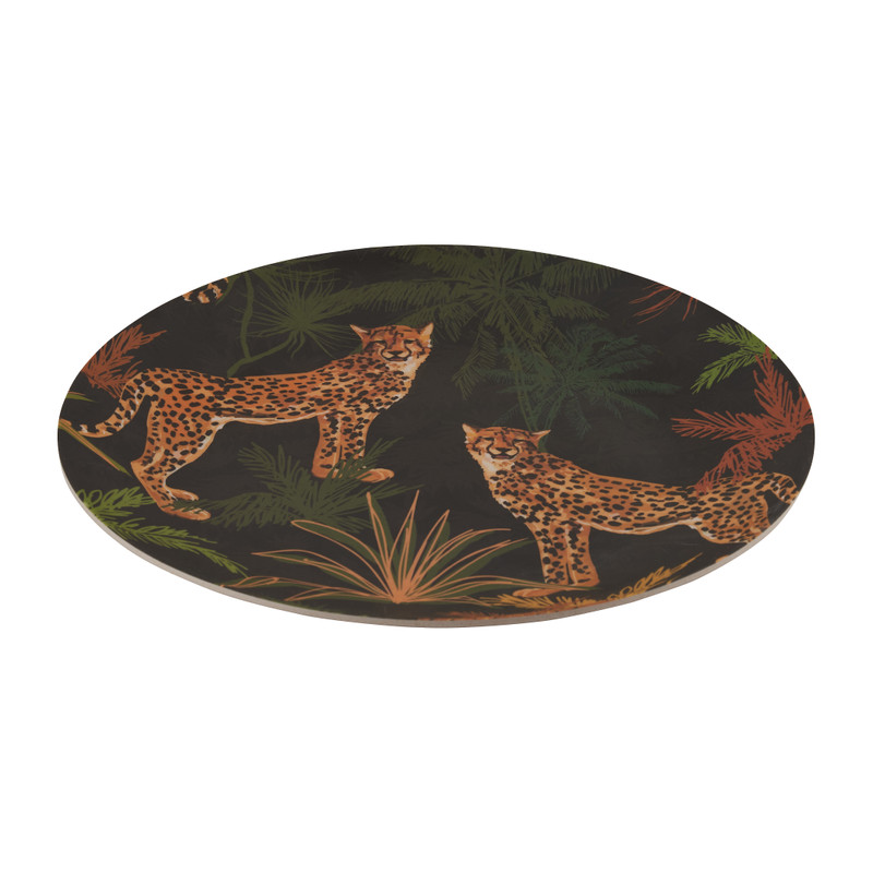 Bord bamboe - panter - ⌀25 cm