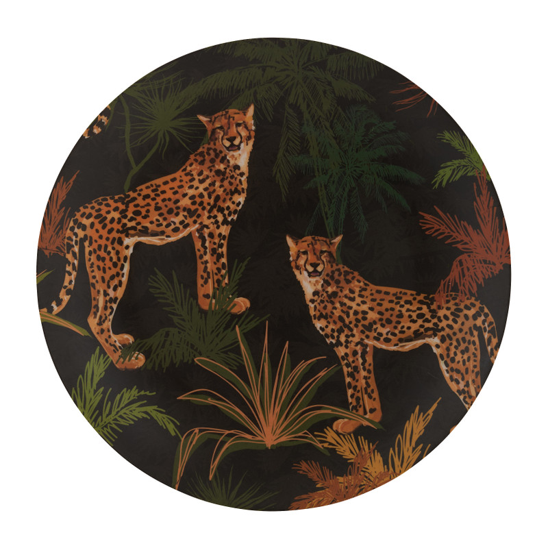 Bord bamboe - panter - ⌀25 cm