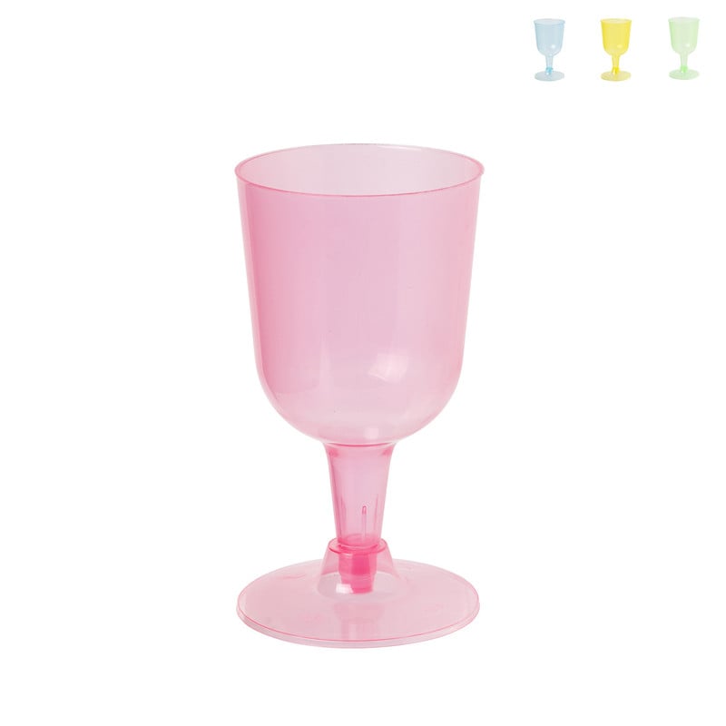 Plastic wijnglazen - set van 4 - diverse kleuren