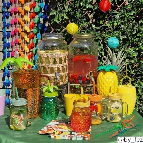 Drinkbeker ananas - geel - 800 ml