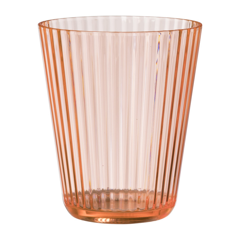 Beker ribbel kunststof - oranje - 300 ml 