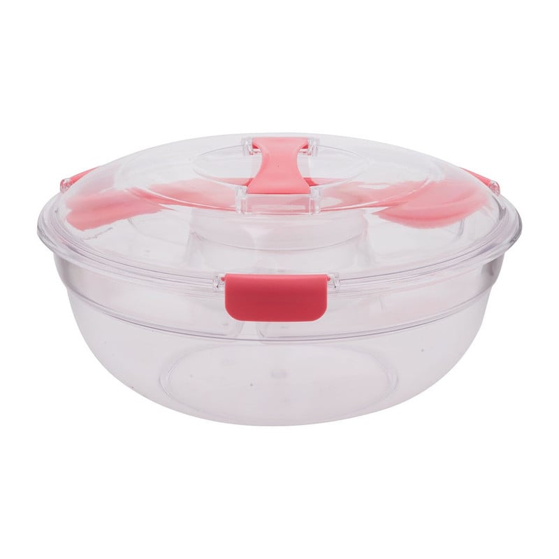 Afsluitbare saladeschaal - roze