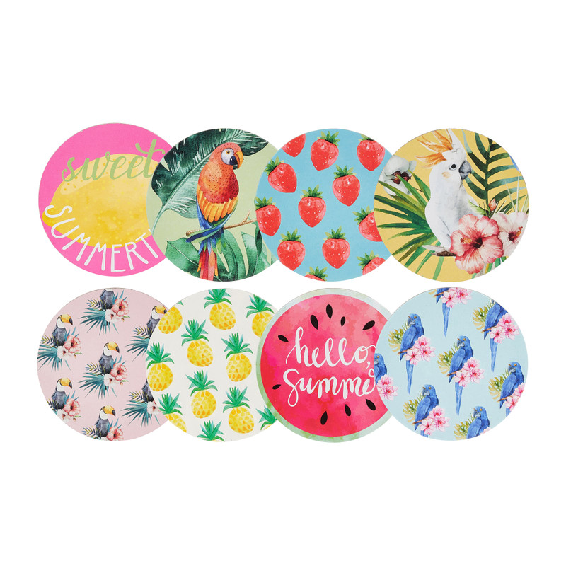 Onderzetters tropical - set van 8