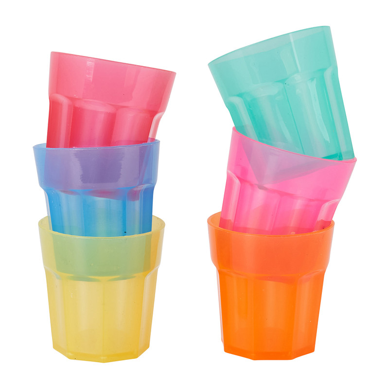 Shotglaasjes - multikleur - set van 6