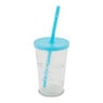 Drinkbeker met rietje - diverse kleuren - 270 ml 