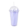 Drinkbeker met rietje - diverse kleuren - 400 ml