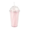 Drinkbeker met rietje - diverse kleuren - 400 ml