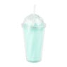 Drinkbeker met rietje - diverse kleuren - 400 ml