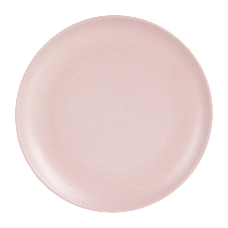 Ontbijtbord bamboe - roze - ø20 cm