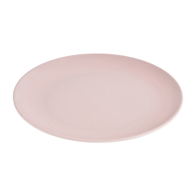 Ontbijtbord bamboe - roze - ø20 cm