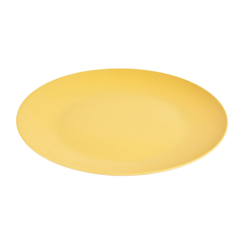 Dinerbord bamboe - geel - ø24 cm