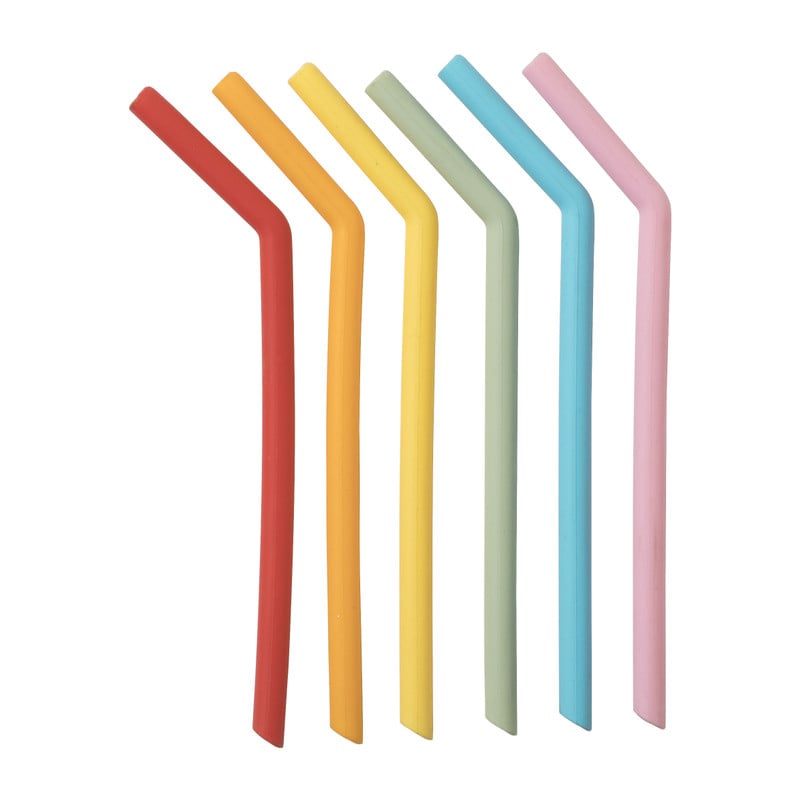 Siliconen rietjes - set van 6