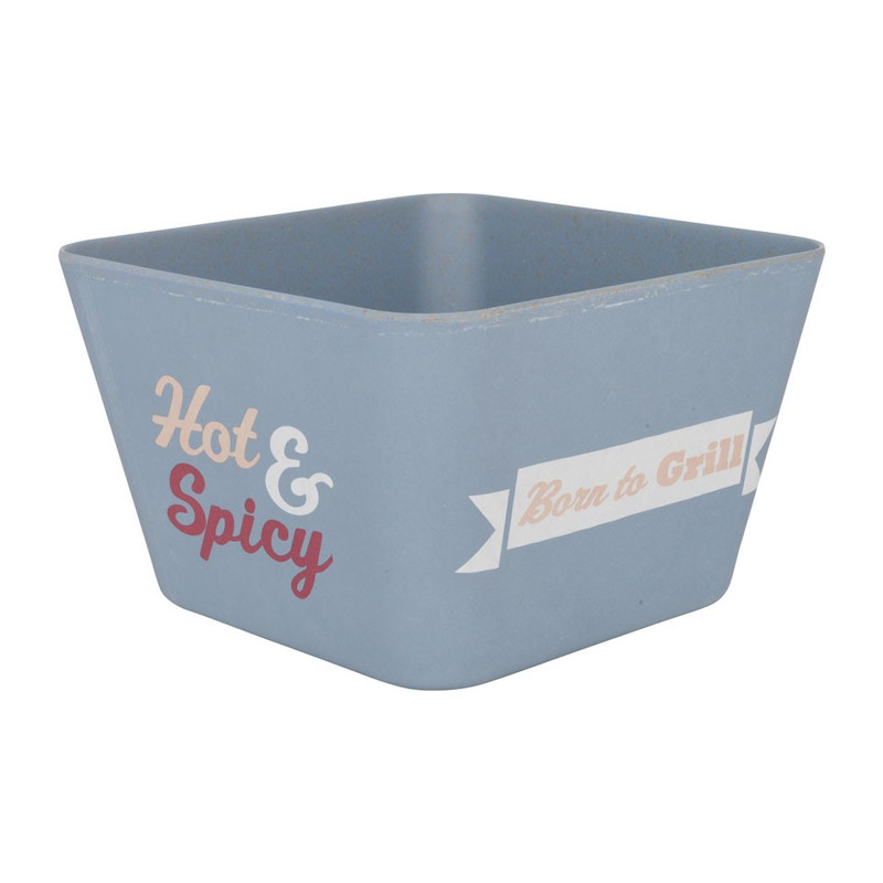 BBQ schaal bamboe - blauw