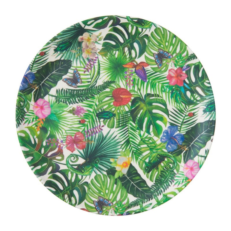 Bord Tropical - bamboe - 23 cm