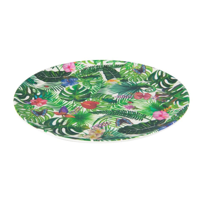 Bord Tropical - bamboe - 23 cm