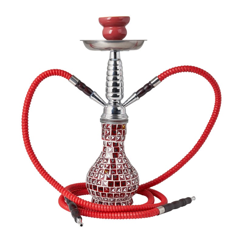Waterpijp mozaiek - rood - 38x38 cm 
