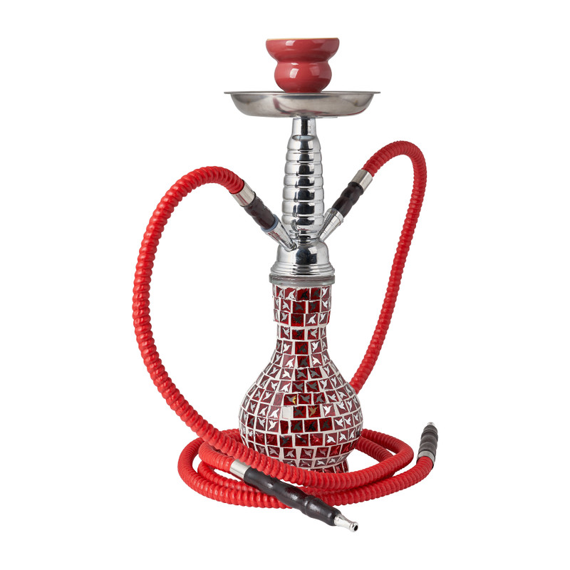 Waterpijp mozaiek - rood - 38x38 cm 