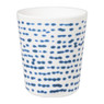 Beker Santorini gestipt - wit/blauw - 440 ml